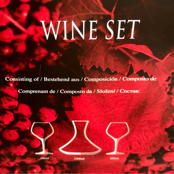 Bohemia Czech Crystal 3 Piece Wine Set - Picture 8 of 11